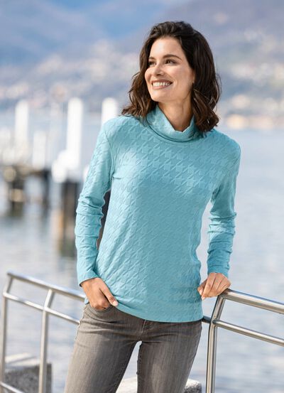 Shirt van een licht glanzende kwaliteit 