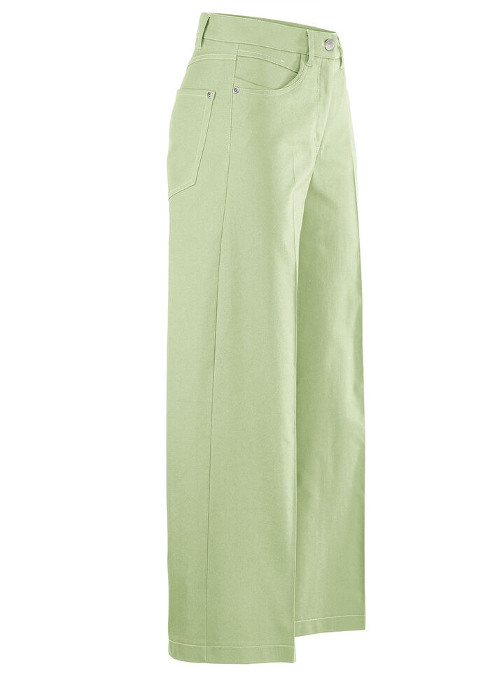 Culottes met modieuze wijde pijpen GR&Uuml;N