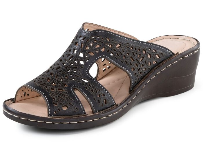 ELENA EDEN, zomerse damesmuiltjes van leer 