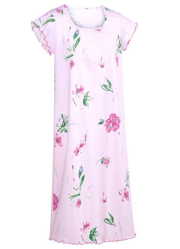 Set van twee nachthemden, korte mouwen met ronde hals 