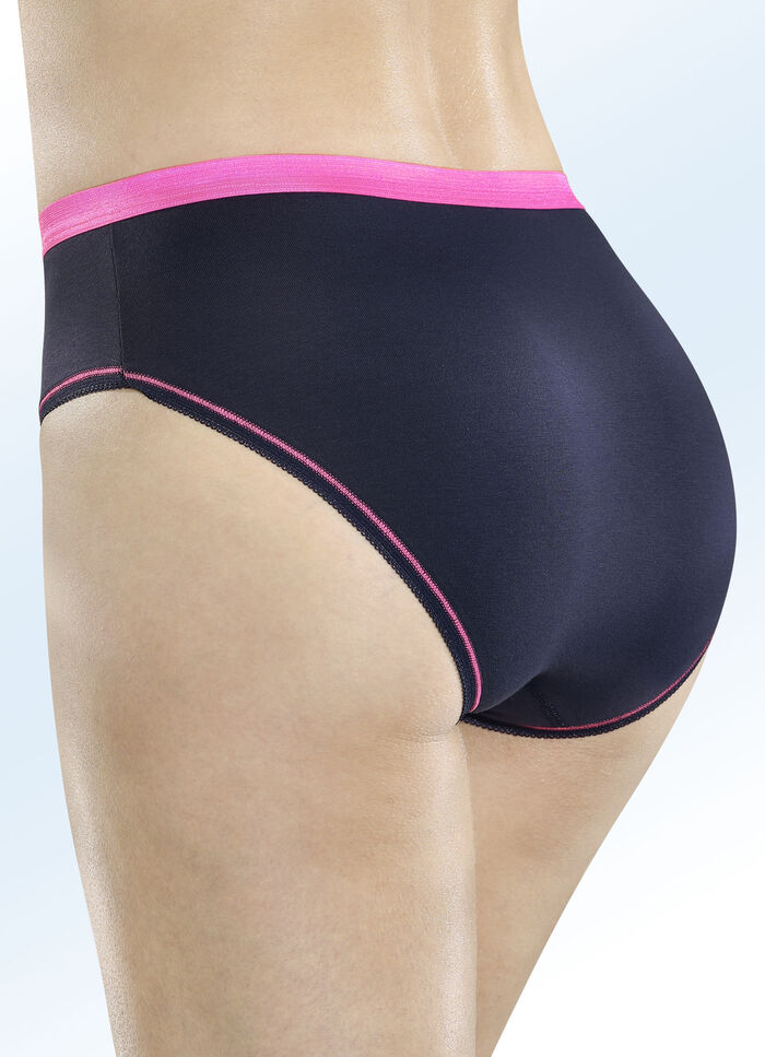 Set van vijf slips met roze elastische tailleband 