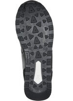 Sneakers met veters en uitneembaar voetbed van textiel ZWART