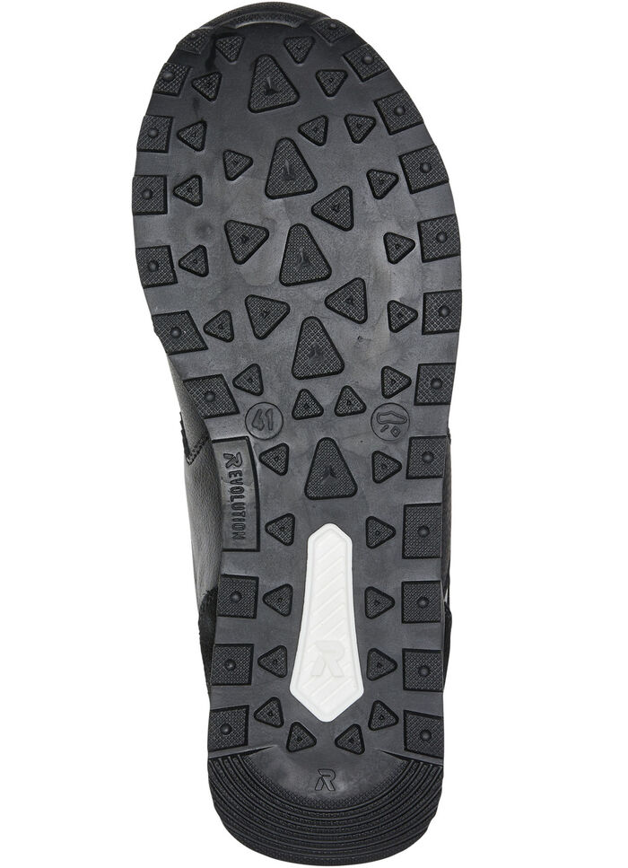 Sneakers met veters en uitneembaar voetbed van textiel ZWART