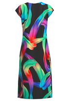 Jurk met een schitterend kleurenprintontwerp 