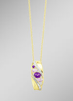 Hanger met amethist en zirkonia 