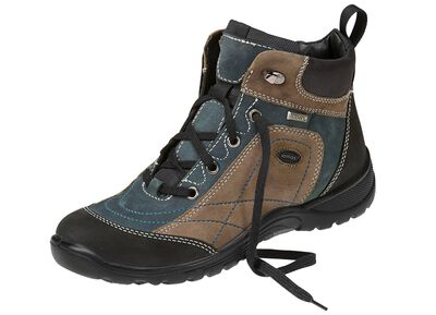 Enkellaarzen met veters in een interessante kleurencombinatie 