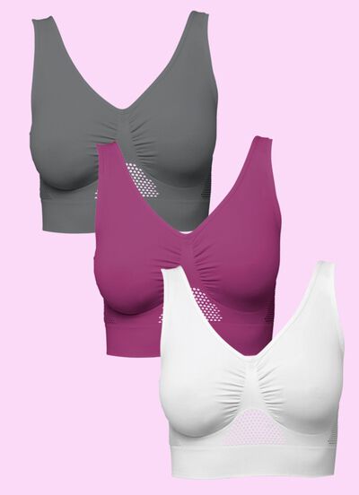 Set van drie sportbeha's 'Sporty' 