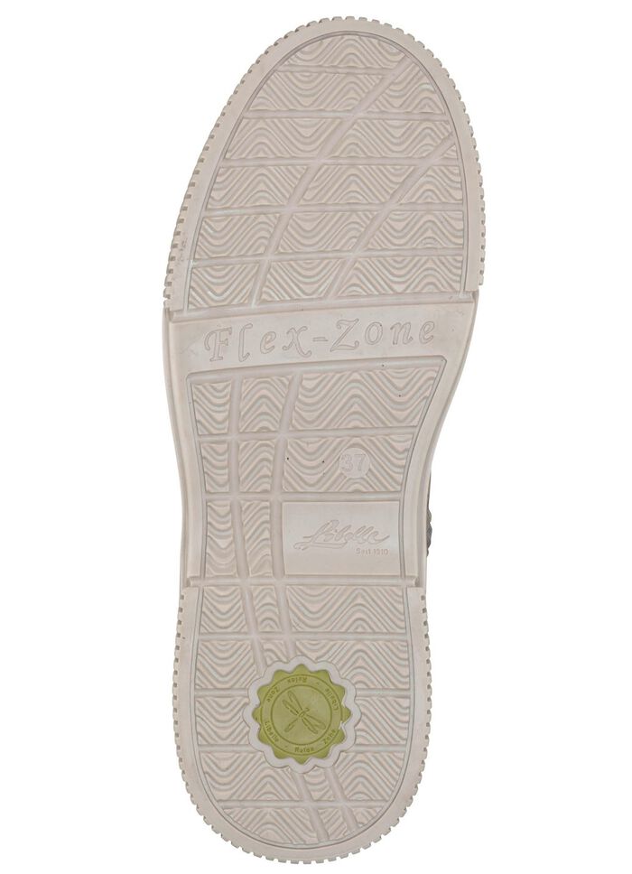 Dragonfly laarsje van nappaleer met decoratieve ritssluiting TAUPE