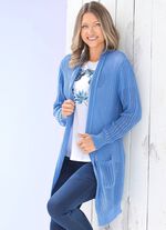 Lang vest met streepjesmotief 