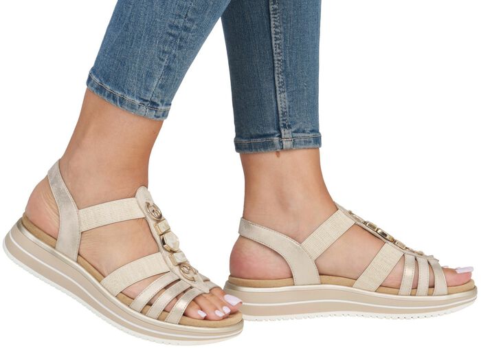 Remonte sandaal met bandjes en metalen decoratie MATGOUD