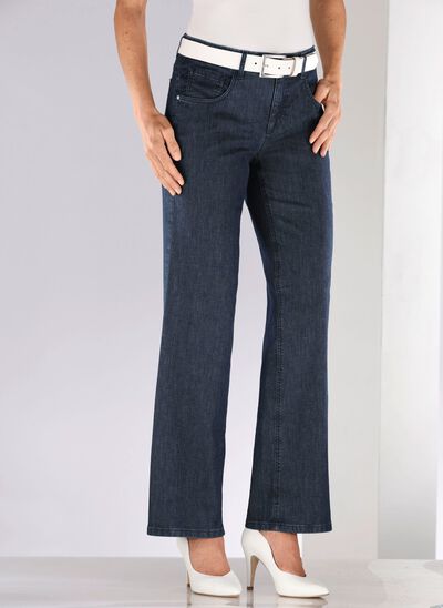 Jeans met modieuze wijde pijpen 