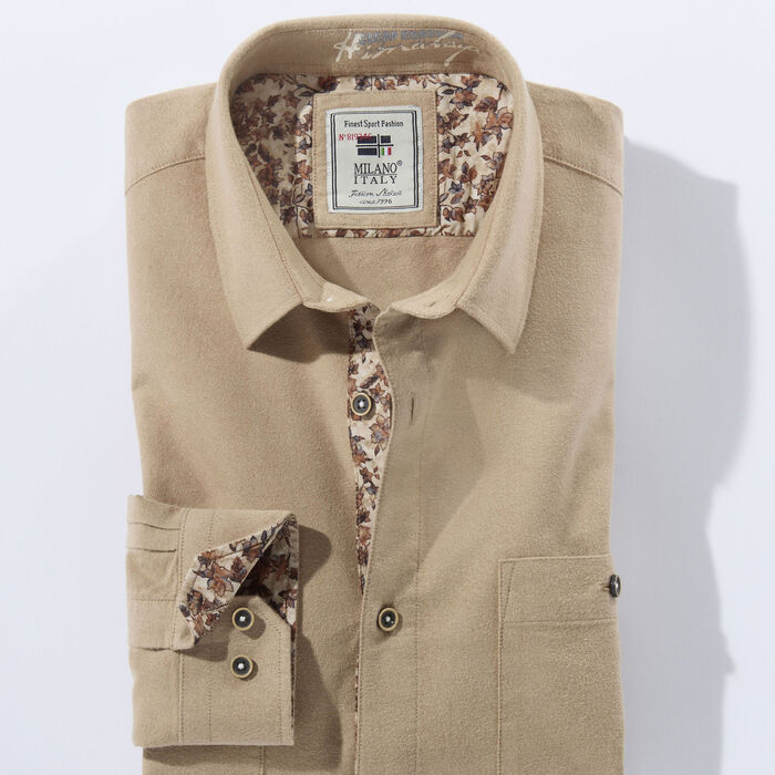 Opvallend "Milano Italy" shirt in 3 kleuren KAMEEL