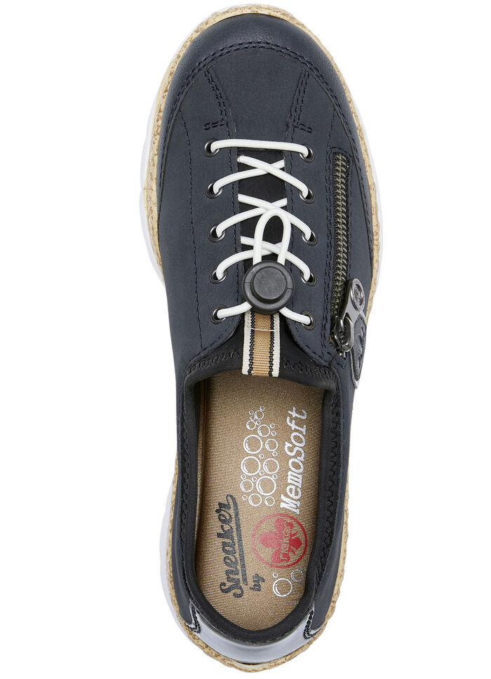Rieker, sportieve damessneakers, met MemoSoft binnenzool DONKERBLAUW
