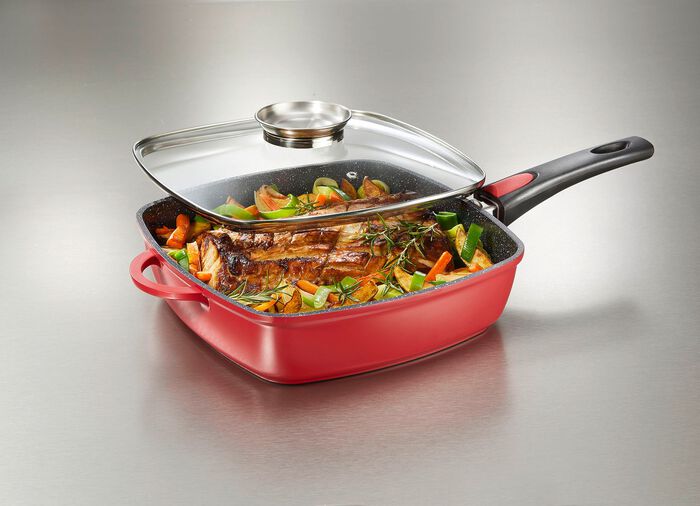 Rechthoekige pan "King" van gegoten aluminium 