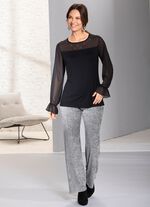 Uitstekend overhemd met chiffon afwerking 