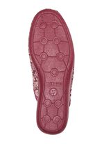 Laurina pantoffels met bloemenborduursel BORDEAUX