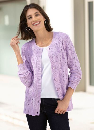 Cardigan in een mix van patronen 