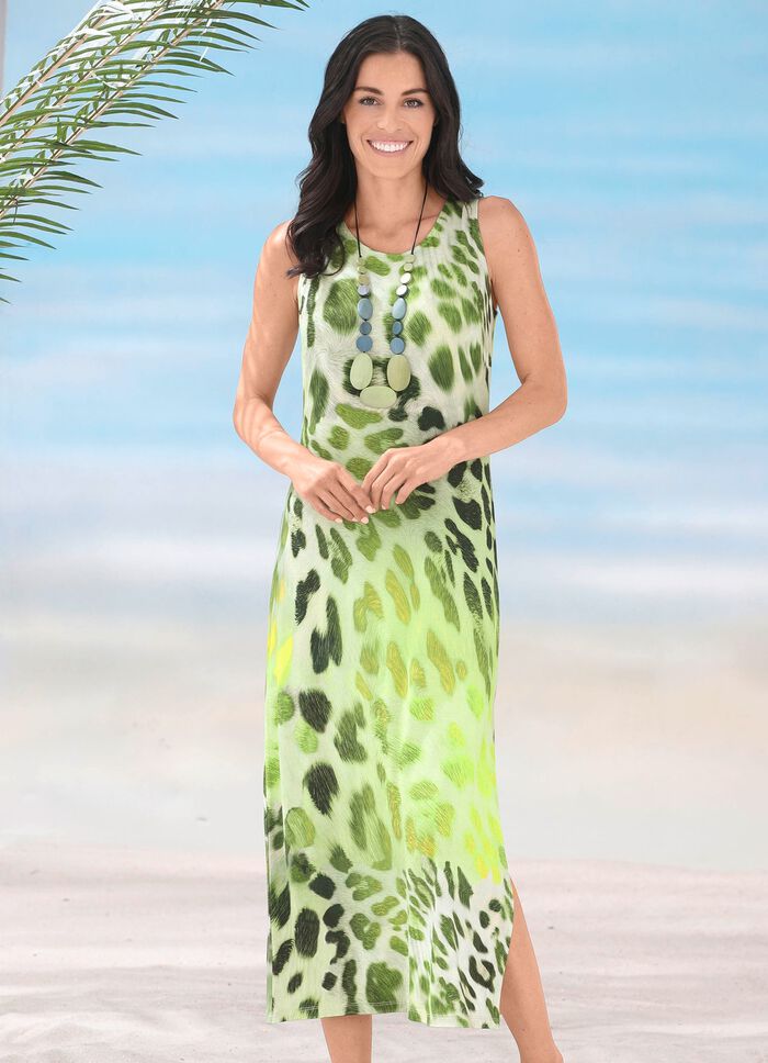 Laurina jurk met all-over print, mouwloos 