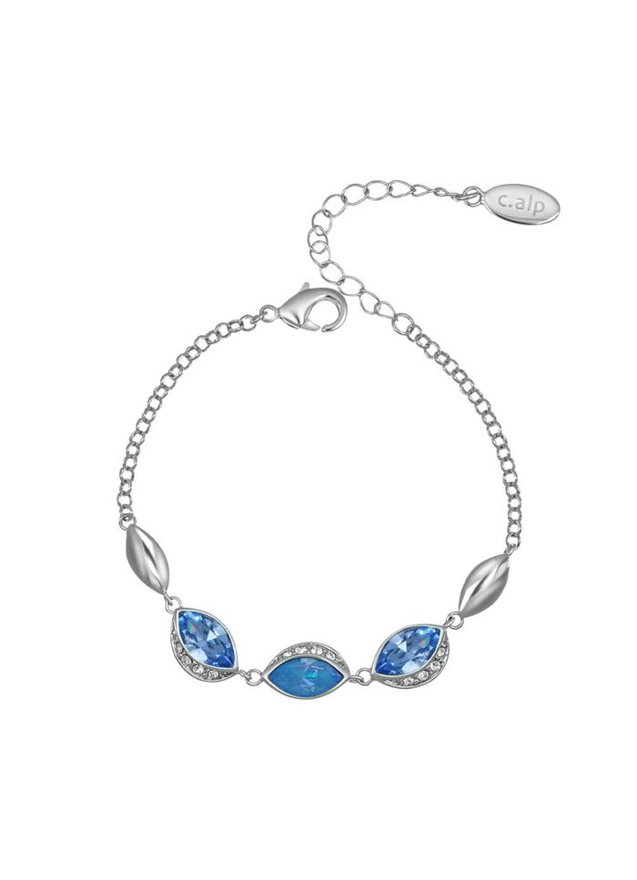 Sprankelende elegantie in blauw &ndash; armband met Swarovski kristallen 
