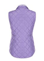 Gewatteerd vest met contrasterende biezen 