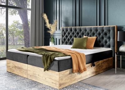 Boxspringbed met nachtkastje en topmatras 