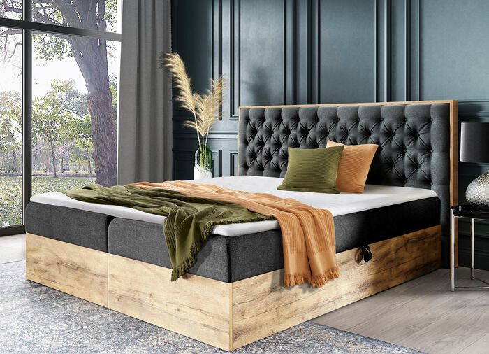 Boxspringbed met nachtkastje en topmatras 