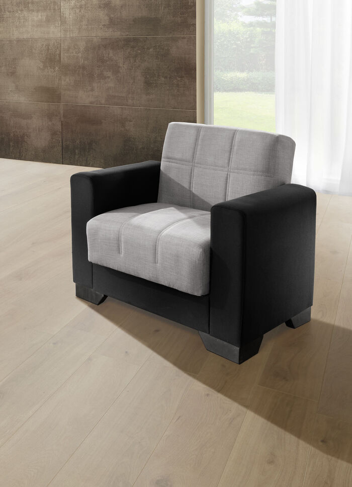 Moderne gestoffeerde meubelen ZWART-ZILVER