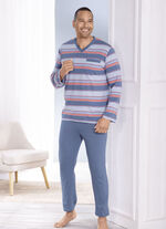 Tweepak pyjama&#39;s met V-hals en borstzakje 