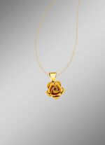 Romantische hanger, deels gematteerd, deels gediamanteerd 