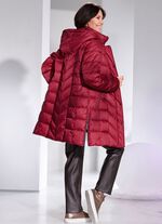 Korte jas met afneembare capuchon RUBY RED