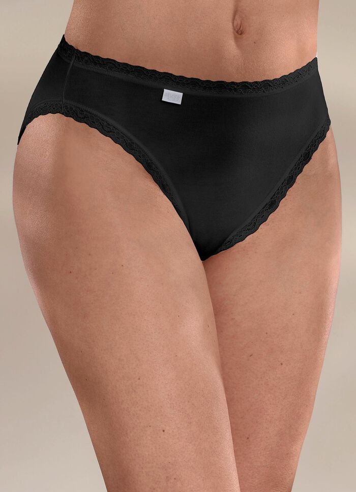 Sloggi 24/7 set van drie slips met kanten bandmanchetten 