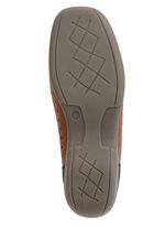 ELENA EDEN, zomerpantoffels voor dames, breedte H, met uitneembaar voetbed COGNAC ZWART