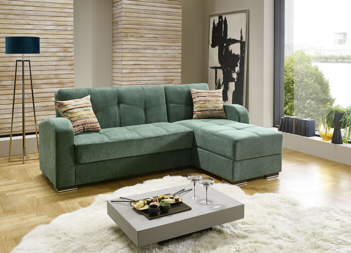 Gestoffeerde hoek met functie GROEN