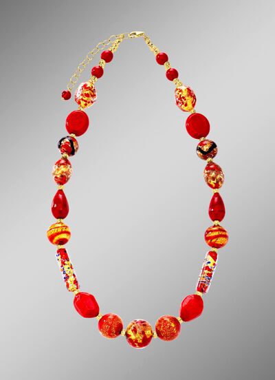 Ketting met Murano glaskralen 