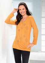 Mooi shirt met bordversiering in 2 kleuren MESSING