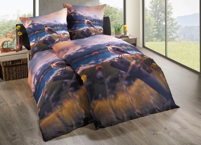 Digitaal bedrukte beddengoedset in microvezelkwaliteit 