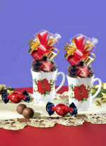 Porseleinen kopjes met Christusster-decoratie, set van 2 