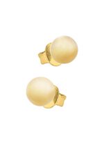 Kleine maar fijne bolvormige oorbellen van titanium 