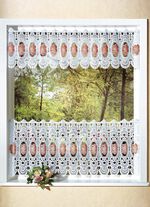 Charmant kort gordijn met roededoorvoer 