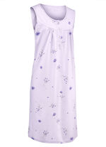 Pak van twee nachthemden met brede schouderbandjes en knopenlijst LILA/ROSÉ