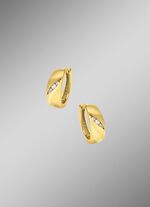 Prachtige creolen met 6 diamanten 