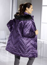 Lange jas met afneembare capuchon VIOLET
