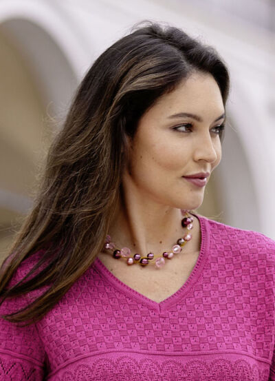 Halsketting met meerdere rijen 