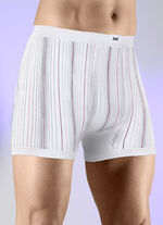 Verpakking van vier gestreepte onderbroeken 2X MARINE-BUNT, 2X WEISS-BUNT