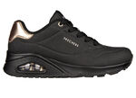 SKECHERS, comfortabele damessneakers, met zichtbaar luchtkussen SCHWARZ-GOLD