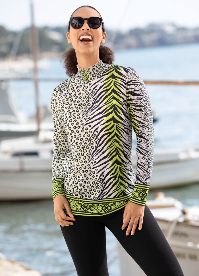 Shirt met briljant all-over design in 2 kleuren 