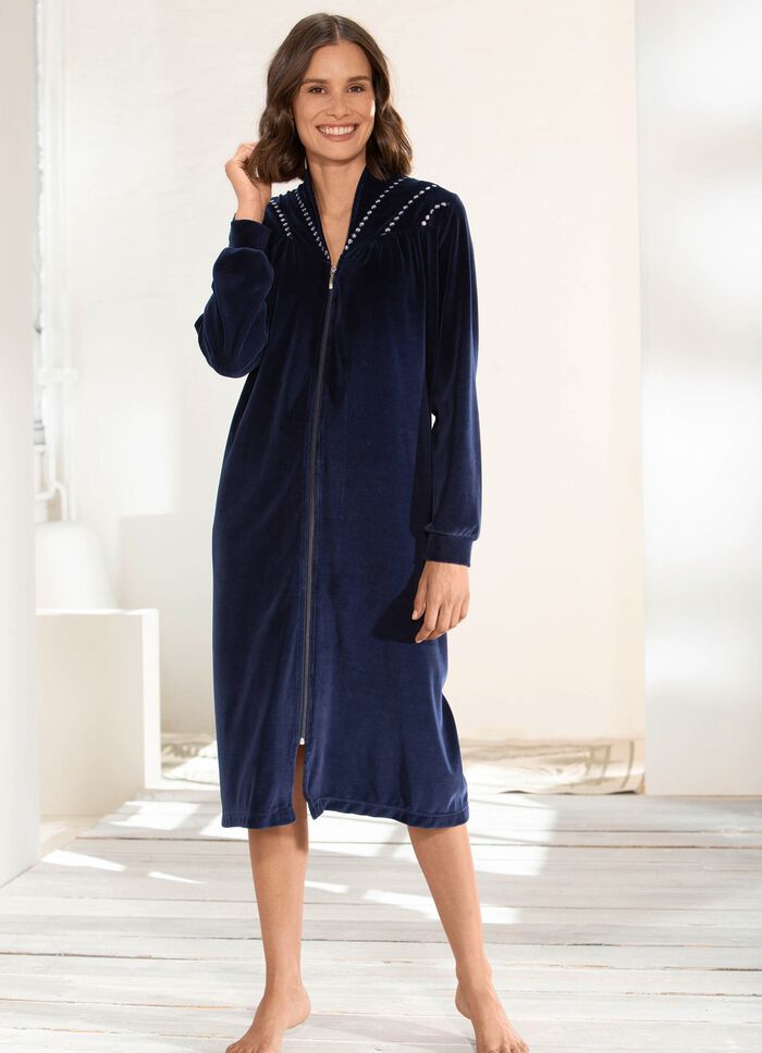 Huisjas met doorlopende ritssluiting 