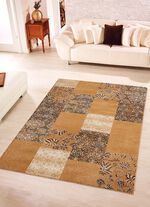 Geweven bruggen en tapijten in patchwork-design 