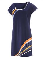 Set van twee nachthemden, korter gesneden, gemaakt van katoen 