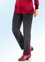 Broek met trendy contrastbiezen 